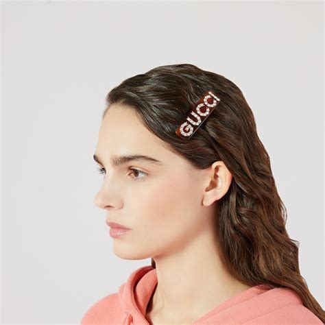 crystal gucci single hair barrette|Gucci Livermore Outlet.